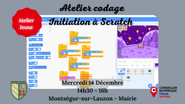 ATELIER JUENE "Initiation à Scratch" - 14/12/2022