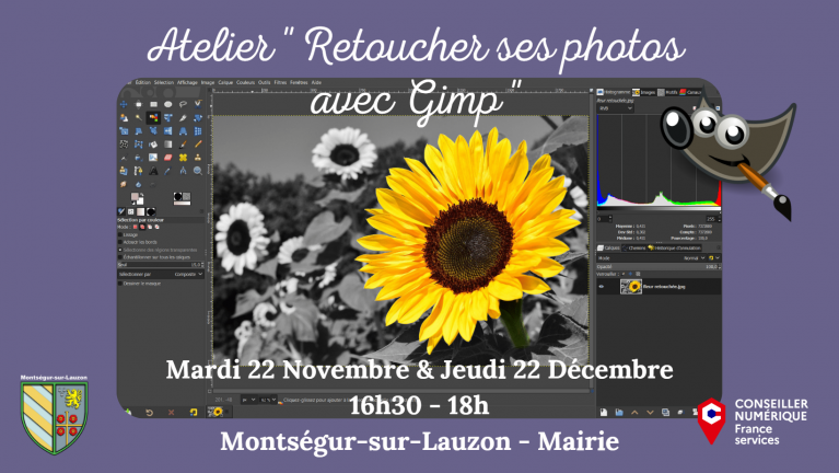Atelier "Retoucher ses photos " - 22/12/2022