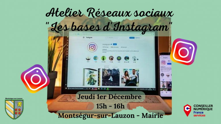 Atelier réseaux sociaux "Découverte d'Instagram" _ 01/12/2022