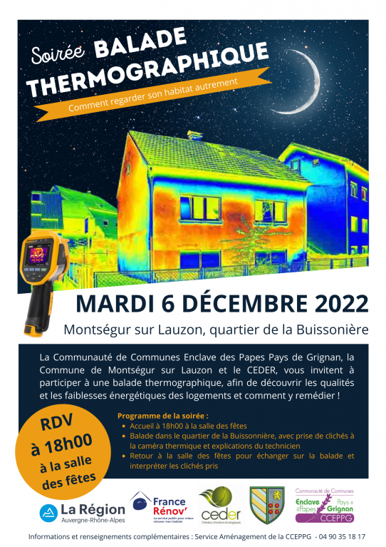 Soirée balade thermographique - mardi 6 décembre 2022